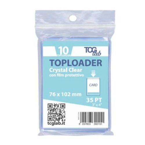 TOPLOADER Cristal Clear Bustina Rigida Proteggi Carta da Collezione 76x102mm (In busta (7x12cm) da 10pz…x10